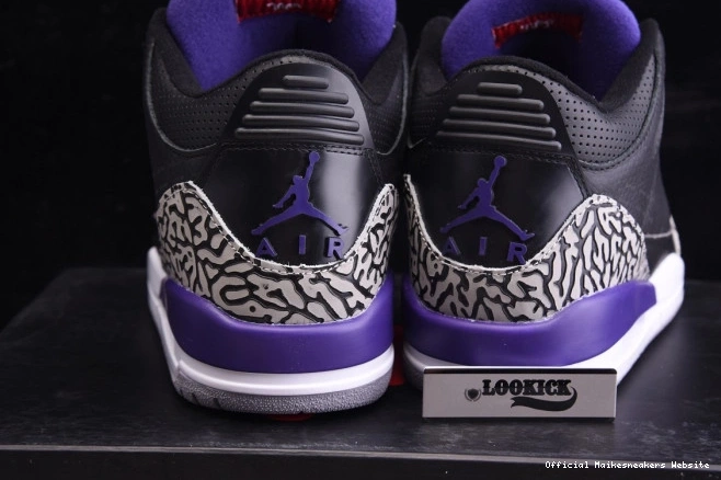 Official Maikesneakers Jordan Purple Air Black Court Retro CT8532-050 3 0802